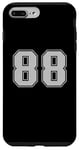 Coque pour iPhone 7 Plus/8 Plus Numéro #88 Argent Numéro Sportif Varsity