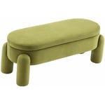 Banc de Rangement Pliant Banc d'entrée de Style Moderne, Banc de Lit pour Salon et Chambre, Vert