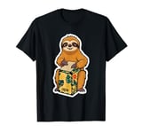 Sloth Playing Cajon Instrument T-Shirt