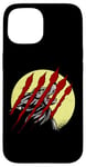 iPhone 15 Werewolf Full Moon Horror Movie Scratches Howling Wolf Case