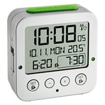 TFA Dostmann Bingo Funk-wecker Digital Alarm Clock with Radio-Controlled Time, Plastic, Silver