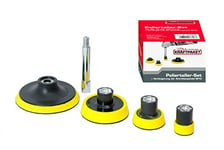 Dino KRAFTPAKET Set M10 Plateau support 30 mm 50 mm 75 mm 100 mm avec rallonge 80 mm pour polisseuse avec filetage M10 Compatible avec polisseuse sans fil 640241