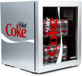 Husky - Diet Coke Drinks Cooler, Adjustable Thermostat, Compressor, 48L, Silver