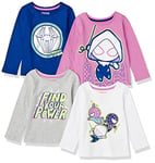 Amazon Essentials Disney | Marvel | Star Wars Girls' Long-Sleeved T-Shirt Tops (Previously Spotted Zebra), Pack of 4, Marvel Ghost-Spider, 11-12 Years