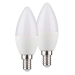 Müller-Licht A +, lampe LED Forme de bougie Lot de 2, Plastique, weiß, E14, 3 wattsW, 230 voltsV