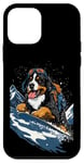 Coque pour iPhone 12 mini Animaux en snowboard- Bouvier bernois sur un snowboard