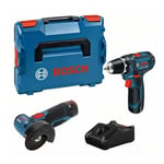 Pack 2 outils BOSCH Perceuse-visseuse GSR 12V-15 + Meuleuse angulaires GWS 12...