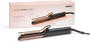 Babyliss LUSTRE Hair Curler Styler Loose Curls Waves 38mm Split Titanium Barrel