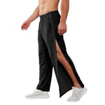 PINSPARK Pantalon de Jogging Pantalon de Sport Long pour Homme Pantalon d'entraînement en Coton Pantalon de survêtement Ample Pantalon de rééducation Pantalon détachable Fermeture Velcro latérale