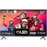 CHIQ L32QM8G TV QLED 32 Pouces, FHD, HDR10, Slim Design, Google TV,Chromecast, CPU Quad-Core, 2,4/5Ghz DB Wi-FI