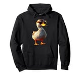 Duck with Sunglasses Mallard Duckling Dabbling Wild Duck Pullover Hoodie