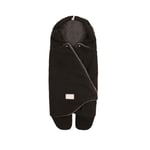 Nuvita 9100 Cuddle | Chancelière universelle pour poussette avec capuche réglable | Parfait de 0 à 10 mois (80 cm) | Résistant aux températures jusqu'à 8°C, à l'eau et au vent | Noir/Gris