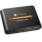 Neoteck 2 Way HDMI Splitter Aluminum 1080P HD Hub Smart Splitter Box HDMI Splitters 1 in 2 out 3D Active Amplifier Switcher for HDTV PC SKY Box Projector PS2 PS3 PS4 XBox360 Blu-ray DVD