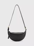 AllSaints Half Moon Leather Crossbody Bag