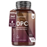 OPC 240 Capsules - 500mg high dose - 95% OPC - heart health - Vitamin C for skin