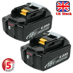 2X For Makita 18V LXT Li-ion Battery Upgraded 6.0Ah BL1860B-2 BL1850B BL1830 UK