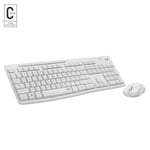 Logitech MK295 Silent - tastatur- og mussett - QWERTZ - Sveitsisk - gulaktig hvit Inn-enhet