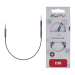 KnitPro Zing Circular Needle 25cm 4.50mm - 3pcs, Blue