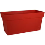 EDA - Jardinière Muret Toscane 79 x 36 x 39 cm - Rouge rubis