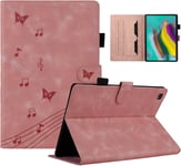 Coque Tablette Samsung Tab S5e Motif Papillon Housse Tablette Galaxy Tab S5e Fonction Support Étui Compatible Avec Samsung Galaxy Tab S5e Sm-T720/T725 Rose