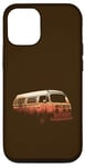 Coque pour iPhone 12/12 Pro Van Silhouette Coucher de soleil orange