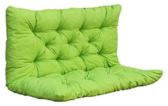 Ambientehome Lot de 2 Coussins de Banc, 120 x 98 x 8 cm, Vert/Jaune