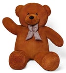 YunNasi Nounours Géant Ours en Peluche pour Enfants Doux Ours Jouet Grand XXL (120cm, Marron foncé)