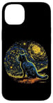 Coque pour iPhone 14 Plus Chat noir Van Gogh Nuit étoilée Propriétaire Chat Maman Papa