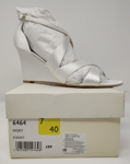 No. 1 Jenny Packham (UK SIZE 7) Poezat Ivory Satin Bridal Platform Wedge Heels