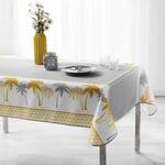 Nappe Imprimée "Pure Line" 150x240cm Or & Gris