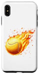 Coque pour iPhone XS Max brûlant balle de tennis feu joueur de tennis