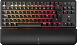 K70 Core Tkl Wireless Rgb Clavier De Jeu Mécanique Sans Clé Interrupteurs Linéaires Mlx Red V2 Pré-Lubrifiés Capuchons De Clé En Abs Azerty Fr Noir