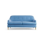 Habitat Frome Velvet 2 Seater Sofa - Sky Blue Ash Leg