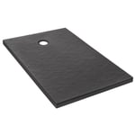 Receveur de douche extra-plat Jacob Delafon Ipso E62303-AGM 120x80x3,5 cm - Gris anthracite, texture pierre