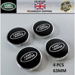 4 st Land Rover Center Caps Svart Range Rover Sport Evoque Velar Discovery 63mm