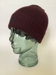 New Polo Ralph Lauren Wine Red Extra-fine Merino Wool Classic Cuffed Beanie