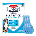 Bob Martin Clear Spot On Flea Treatment for Large Dogs (20-40kg) - Kills Fleas & Ticks (3 Pipettes)