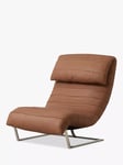 Halo Fold Leather Chair, Metal Leg, Hand Tipped Camel