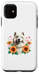 Coque pour iPhone 11 Sunflowers Samoyed Dog Sammies