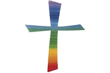 Rayher Ornement en cire, croix chrétienne, 1 pce., 10,5X5,5cm, prêt à l’emploi, multicolore, décoration de bougie, baptême, communion, confirmation, mariage-31499000