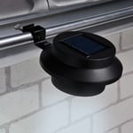 HI Soldriven LED-lampa för hängränna 2 st svart