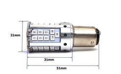 P21/5W LED-lamppu BAY15D 12-24V CANBUS oranssinpunainen, kaksivärinen Yhdysvallat 2000lm