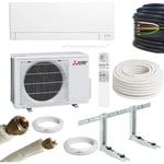 Climatiseur Mitsubishi avec kit d'installation 7 mètres – Mono-split 18000 btu – 5 kw MSZ-AY50VGKP MUZ-AY50VG, a+++, climatiseur reversible mural