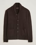 Oscar Jacobson Aspen Heavy Knitted Cardigan Brown