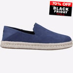 Toms Santiago Mens Classic Espadrille Fashion Slip On Canvas Shoes Blue