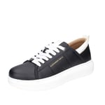 Chaussures Homme ALEXANDER SMITH 42 EU Sneakers Noir Cuir Blanc EX614-42