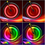 Cykel Ekrar Ljus 4-Pack Däck Blinkande Ljus LED Neon Hjul Blinkande Cykel Ljus Vattentät 3 Blinkande Lägen Cykling Tillbehör Red+color