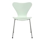 Fritz Hansen - Sjuan 3107 stol stålstativ krom 7:14 AM green - Arne Jacobsen - Grön - Metall