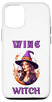 Coque pour iPhone 12/12 Pro Sorcière du vin d'Halloween buvant sa potion