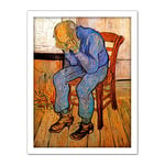 Wee Blue Coo Van Gogh Old Man Sorrow Threshold Eternity 1890 Artwork Framed Wall Art Print 18X24 Inch